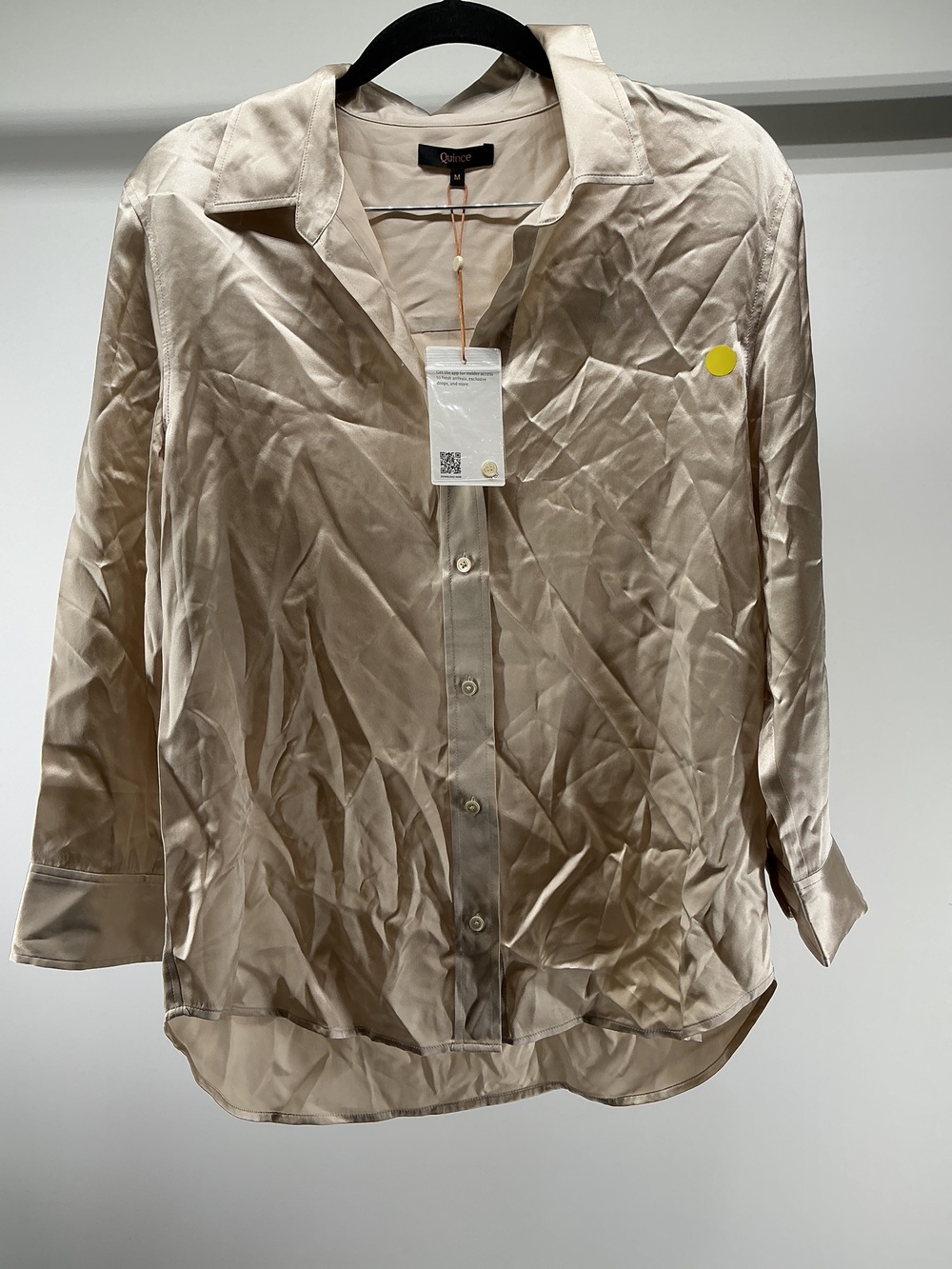 100% Washable Silk Three-Quarter Sleeve Shirt